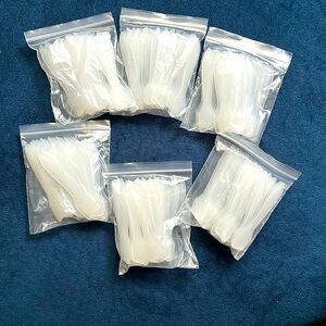 Plastic makeup spatulas